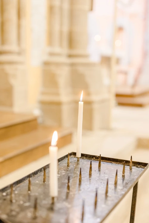 bougie bougeoir flamme feu marron